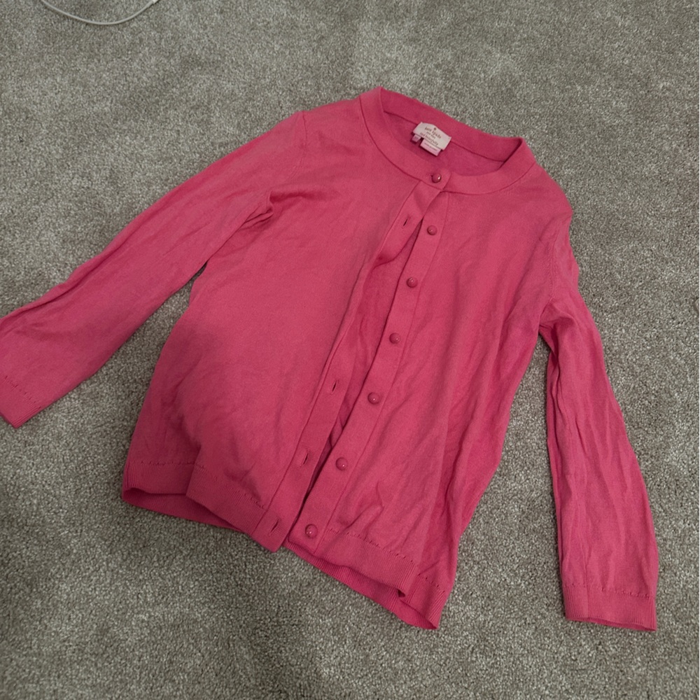 Kate Spade Barbie Pink Knit Sweater Cardigan